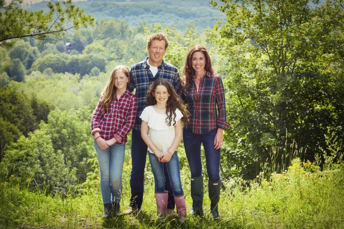 Perfect family: Sarah Richardson, Alexander Younger with their daughters Fiona and Robin