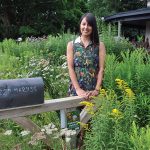 Resident advocates for habitat garden